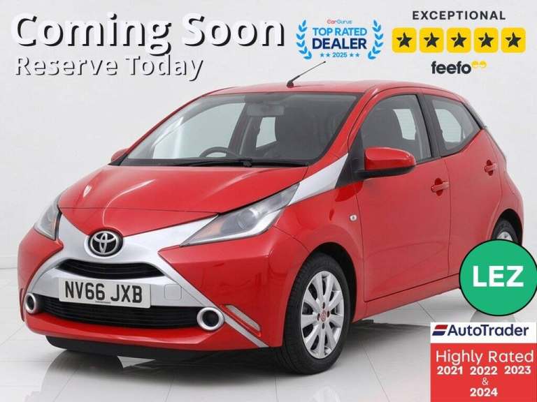 2016 Toyota AYGO 1.0 VVT-i x-play Hatchback 5dr Petrol Manual Euro 5 Euro 5 (68 ps) Hatchback Pet...