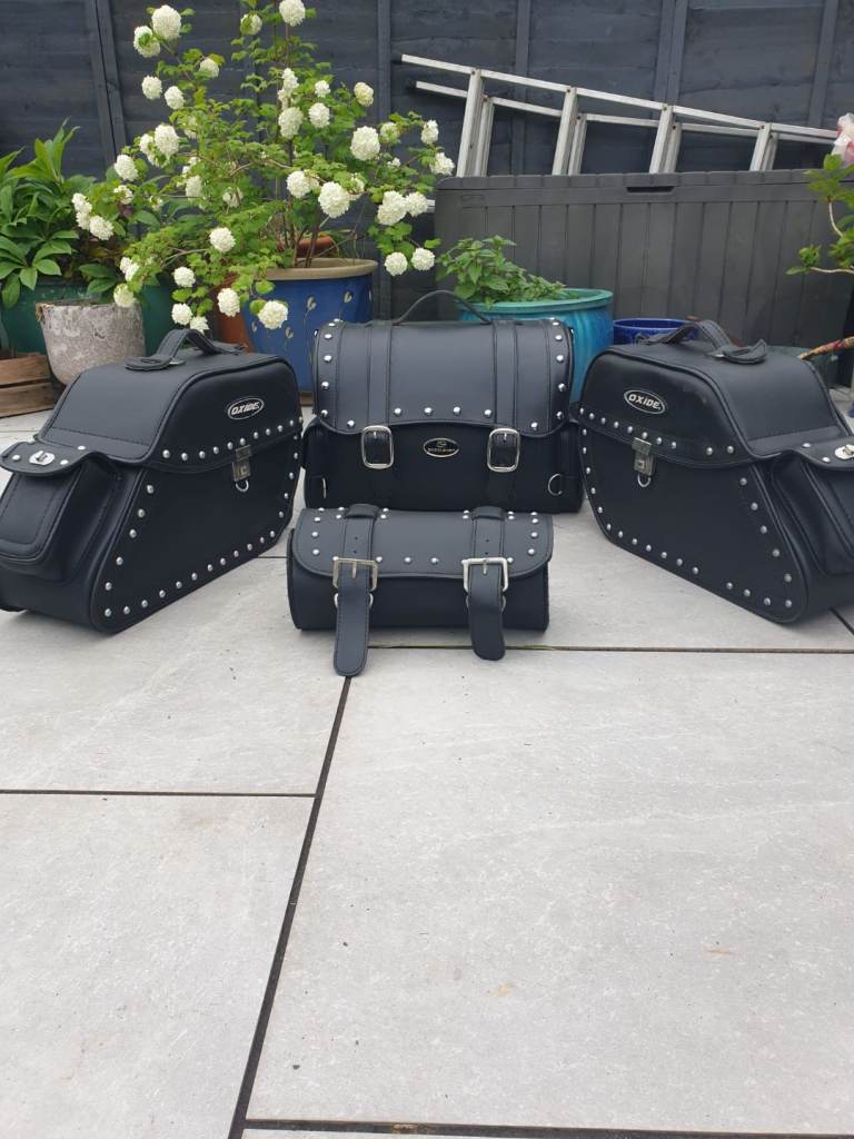 Studded motorcycle luggage