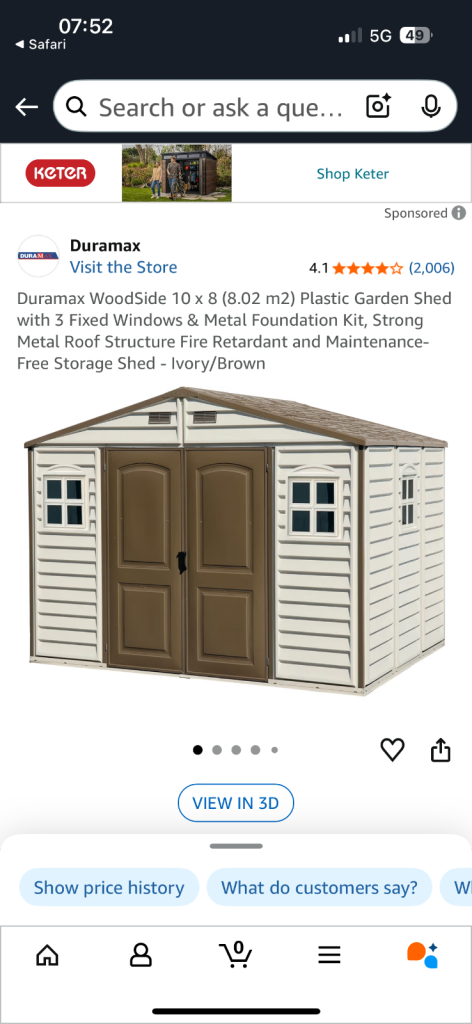 Shed relisted due to not collecting 