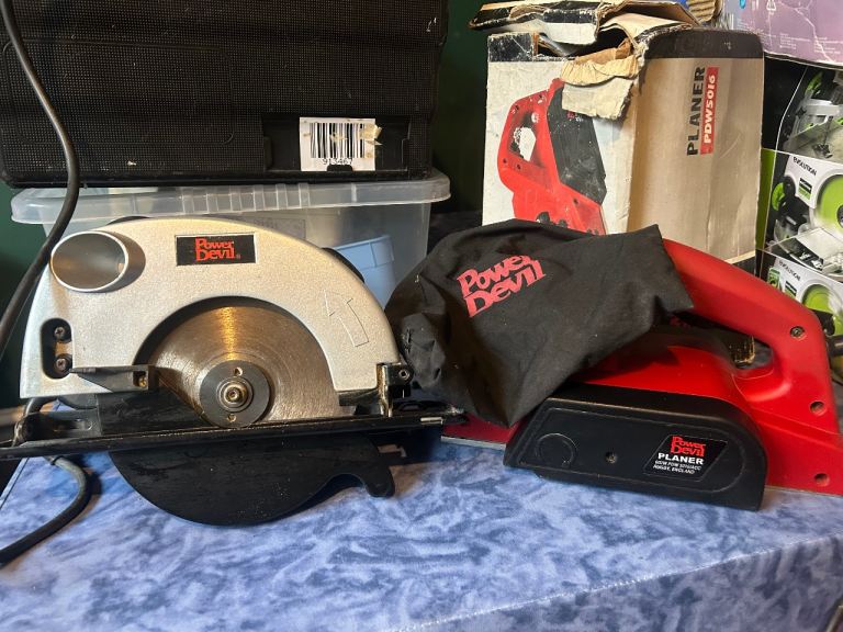 Power Devil Circular Saw and Planer Set – Good Condition