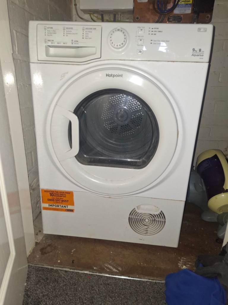 9kg Hotpoint Tumble Dryer – Good Condition, White
