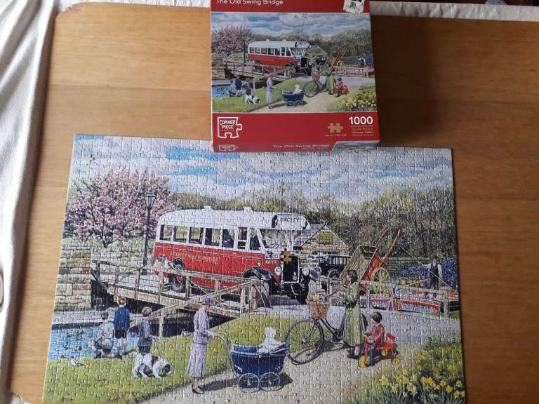 Puzzle 1000 pieces; The Old Swing Bridge (one piece missing)