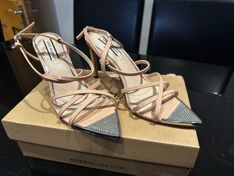 River Island Empathic Beige Heels – UK Size 6, New with Box
