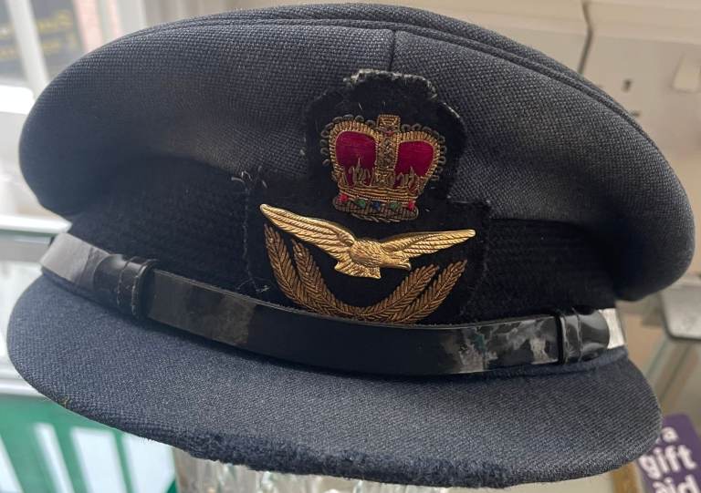 image for Rare Vintage British RAF Officers Hat - Size 7 / 56