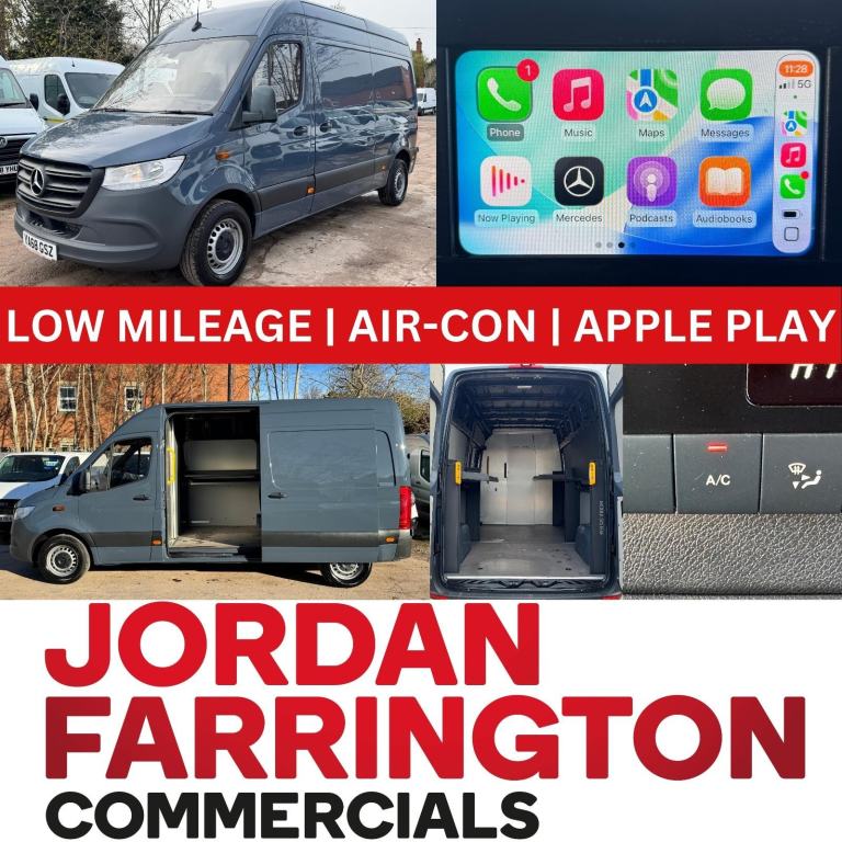 2018 68 reg MERCEDES BENZ SPRINTER 2.1 314 EURO 6 MWB L2 H2**AIR-CON**NO VAT**
