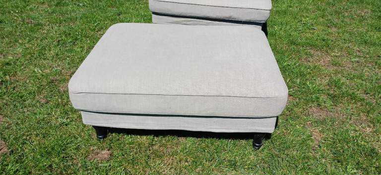 Ikea stocksund footstools in grey/brown