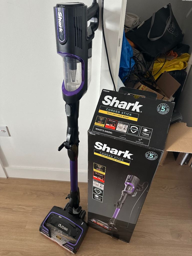 Shark Corded Stick Vacuum Cleaner – Purple, Excellent Condition