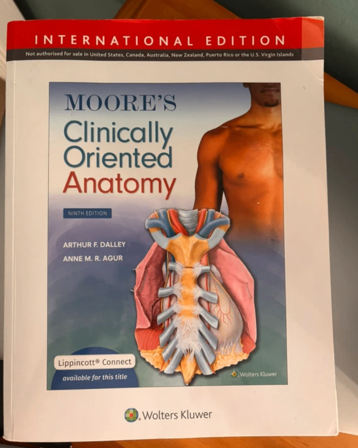 Moore’s Clinically Oriented Anatomy Textbook 9th Edition