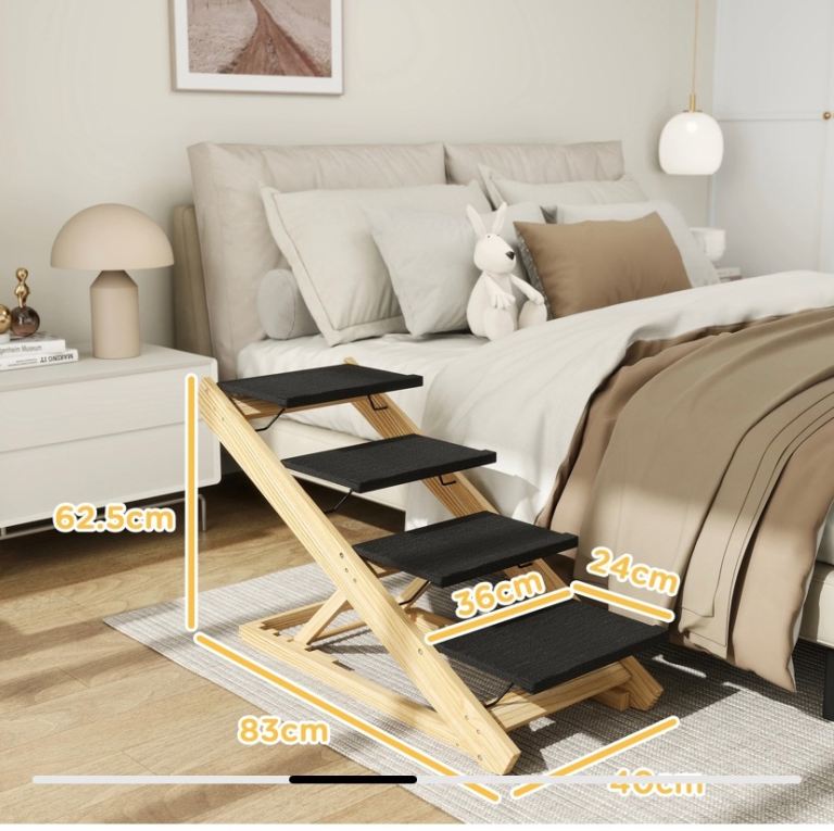 FREE Pet Stairs to help dogs and cats climb bed or sofa 
