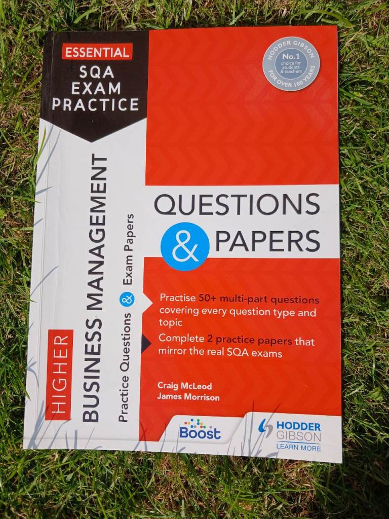 SQA Higher Business Management - Essential Exam Practice Book - School book