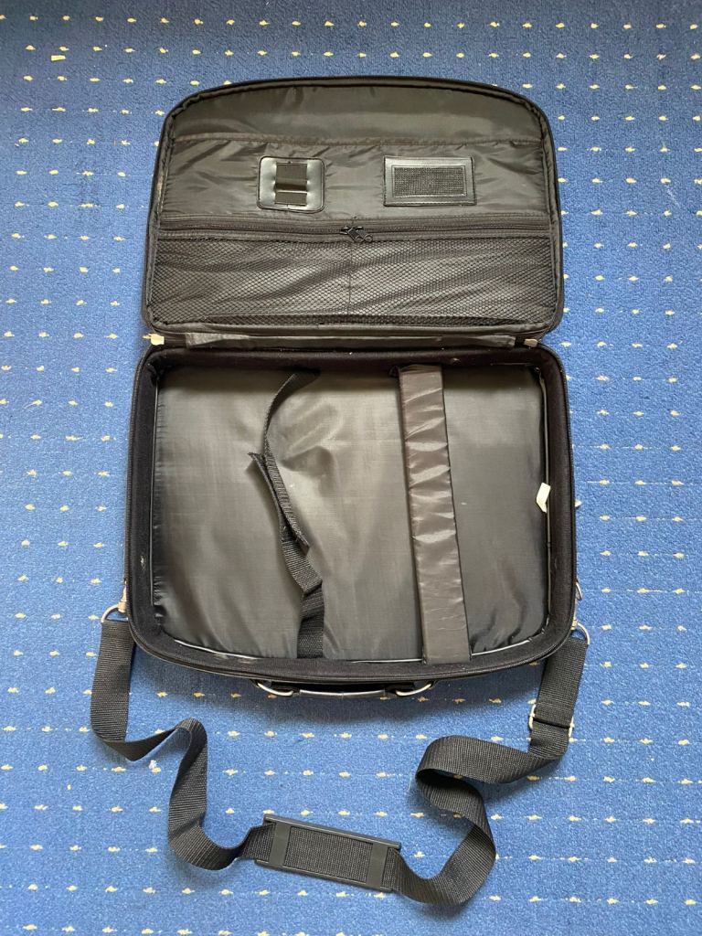 Laptop Bag with Shoulder Strap Black Fabric 
