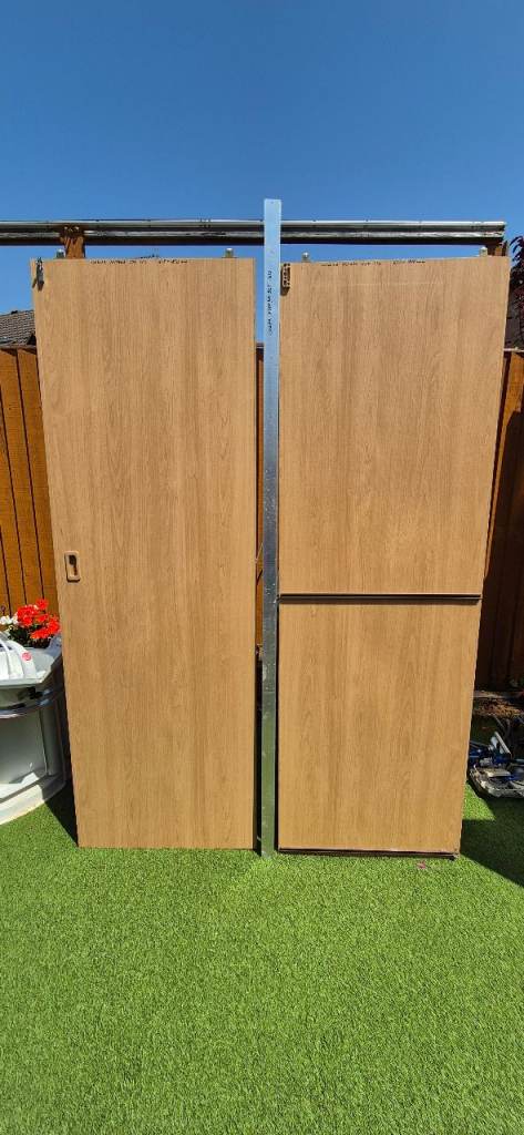 Sliding door with top runner for camper caravan motorhome boat.