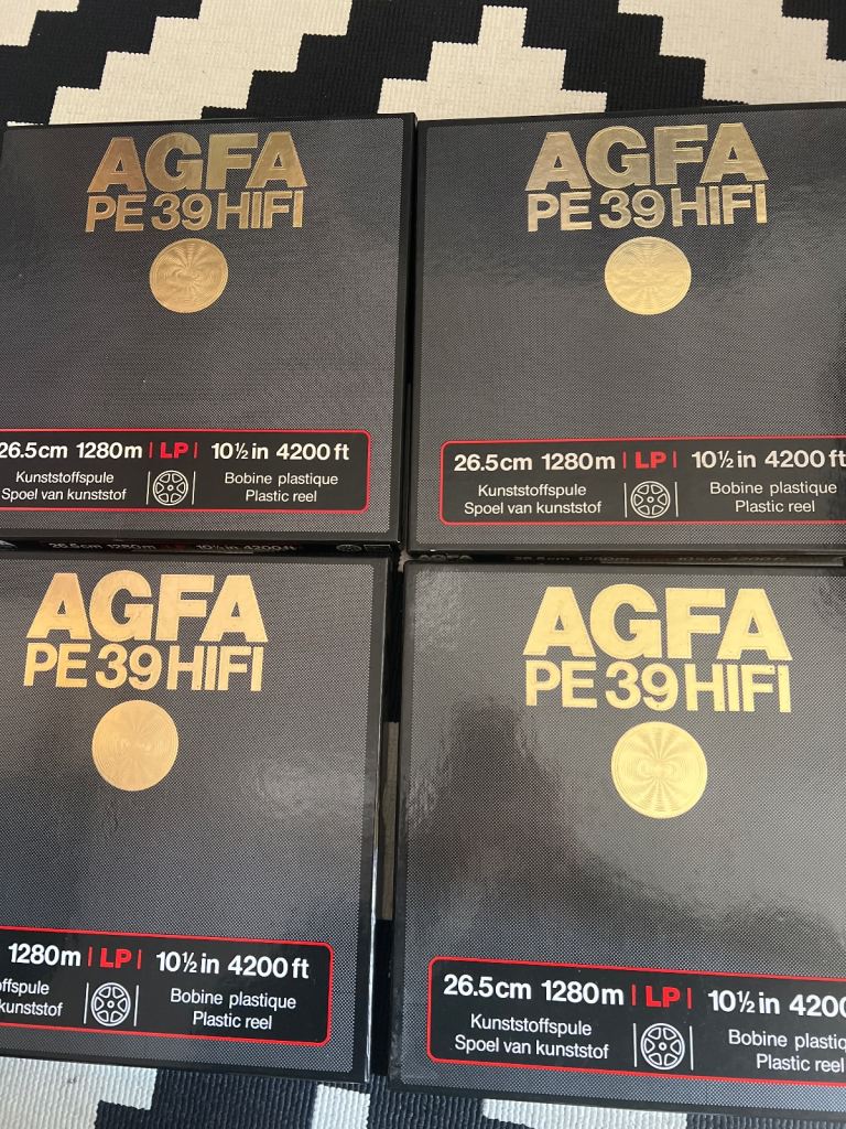4 X Agfa PE 39 Hifi - 1280m -10 1/2 in 4200ft 