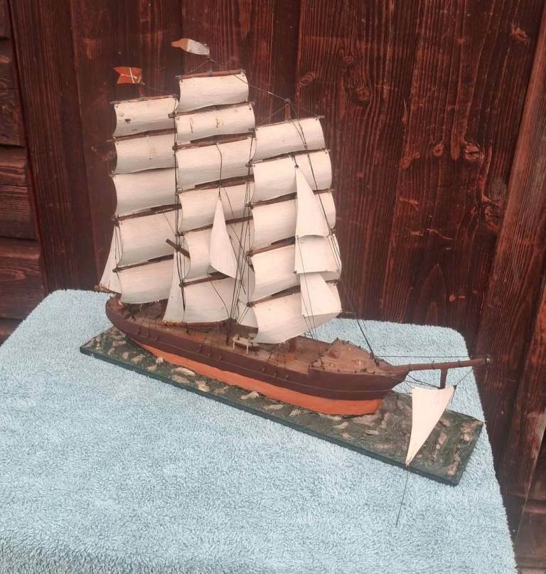 Vintage/Antique Handmade Sailing Ship Model 