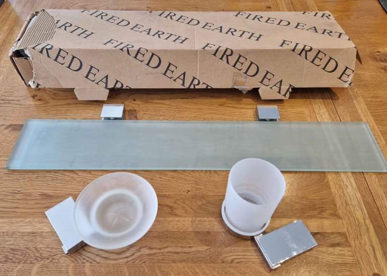 Fired Earth Bathroom Accessories Shelf Tumbler Soap Dish