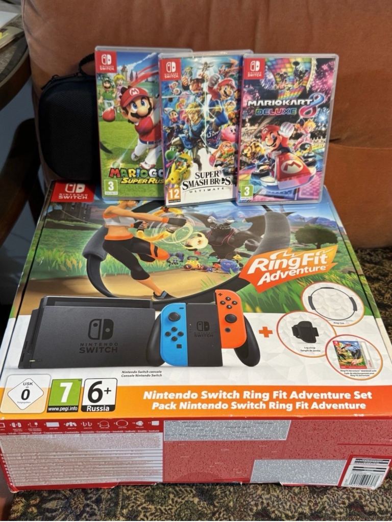 Nintendo Switch Ring Fit Adventure Set with Games – As Good As New