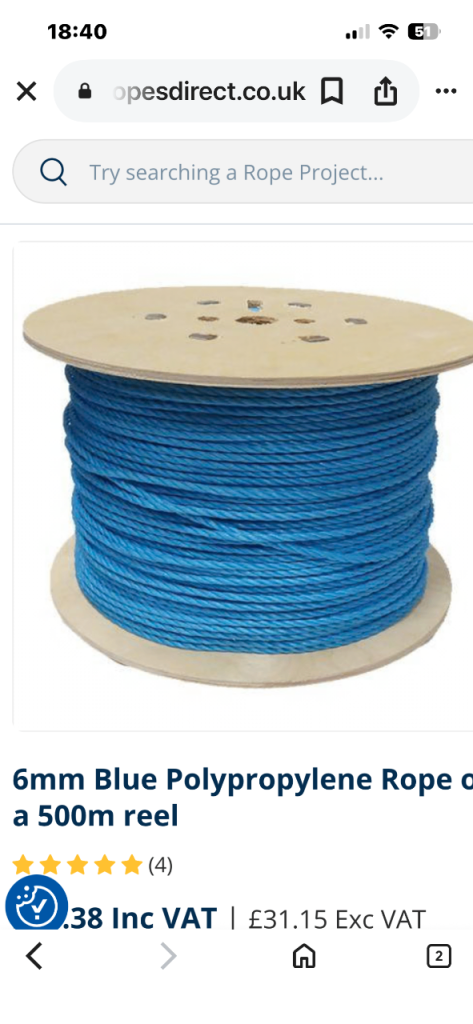 2 x rope ( brand new )