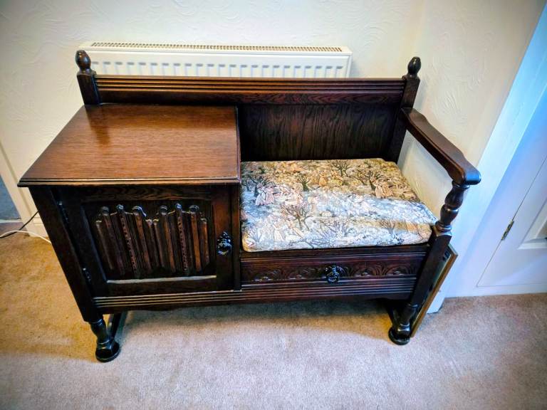 image for Old oak telephone table