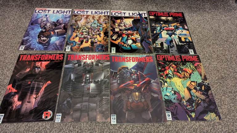 IDW Transformers Lost Light, Till All Are One, and Optimus Prime Comics