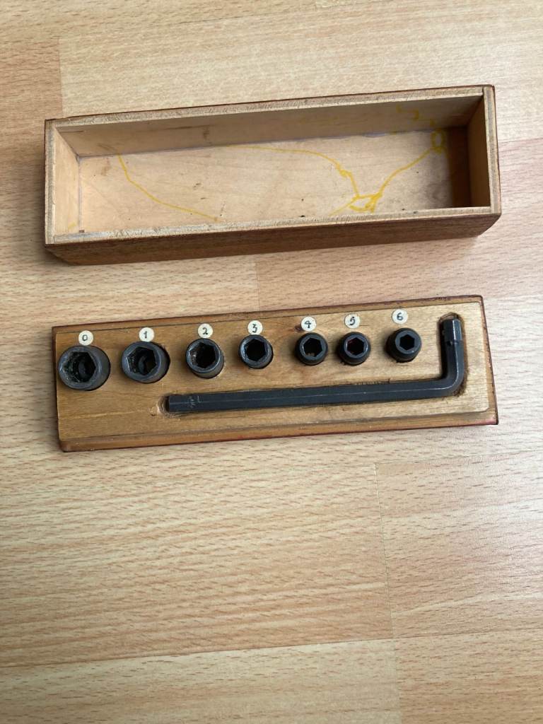 Antique Allenkey hexagon set with 0 to 6 BA sockets