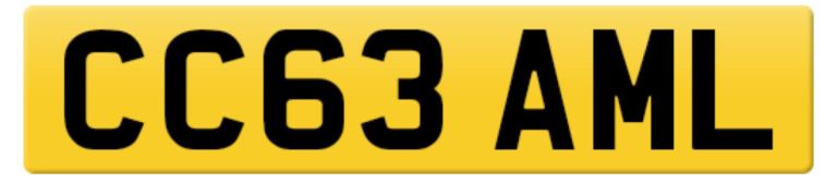 Private registration for sale (CC63 AML) 