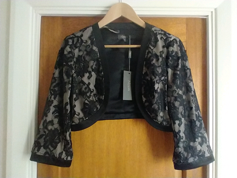 Alexon Black lace jacket 