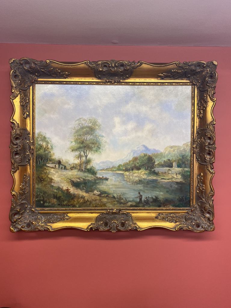 Fine Art Original Antique Oil Painting c.1920s Signed M J Rendell