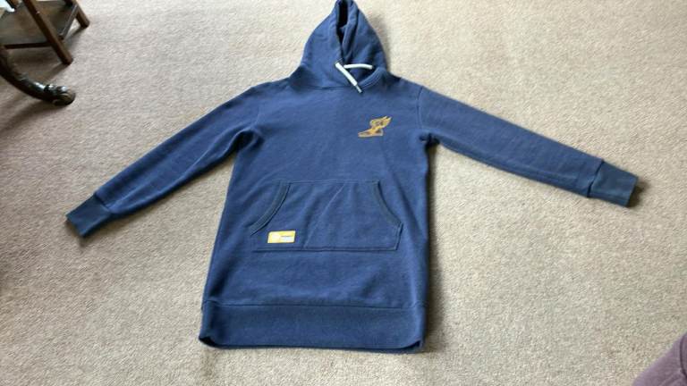 Superdry Blue Hoody size large 10 fit a 12 