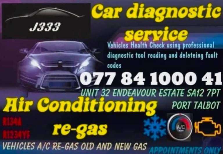 A/C AIR CONDITIONING REGAS re-gas Cars Vans EV R134a R1234yf CAR VAN DIAGNOSTIC 