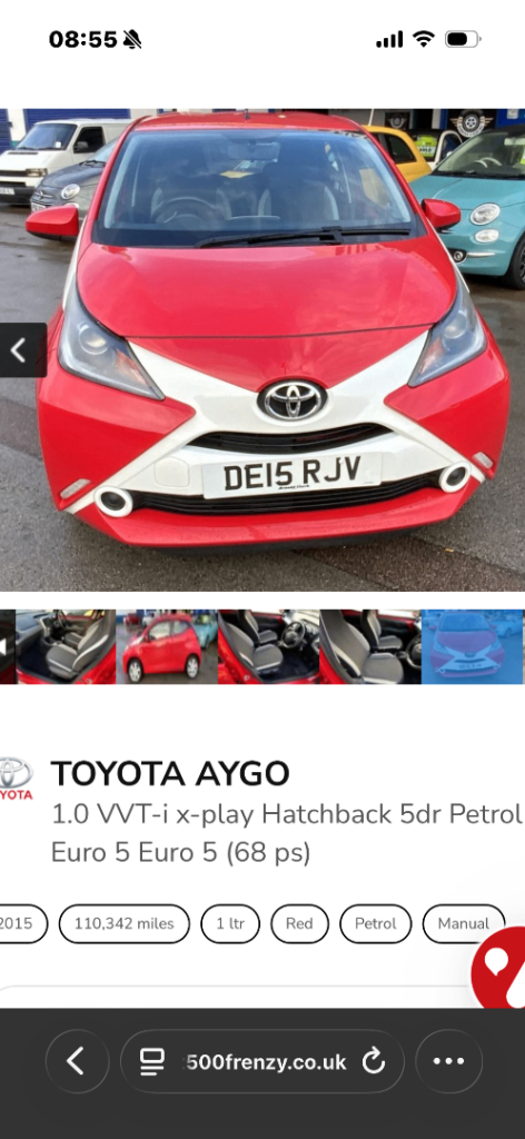 Toyota, AYGO, Hatchback, 2015, Manual, 998 (cc), 5 doors