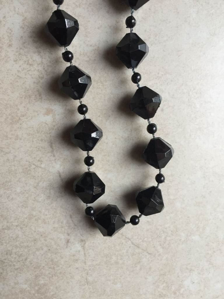 Black Costume Jewellery Necklace. 46" approx 