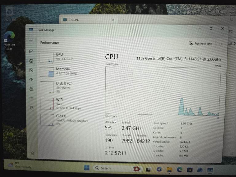 *SOLD*Modern Dell 5320 Intel 11th Gen i5 Laptop, 8GB, Full HD, Wifi, BT Win 11 #usedpriceperformance