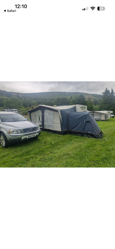 Vango Riviera Caravan Awning and Tall Bedroom Annexe Grey
