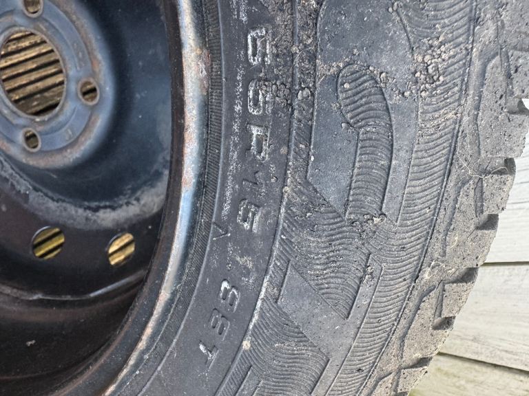 Goodyear tyre.  Good tread  on a wheel 185/65/15