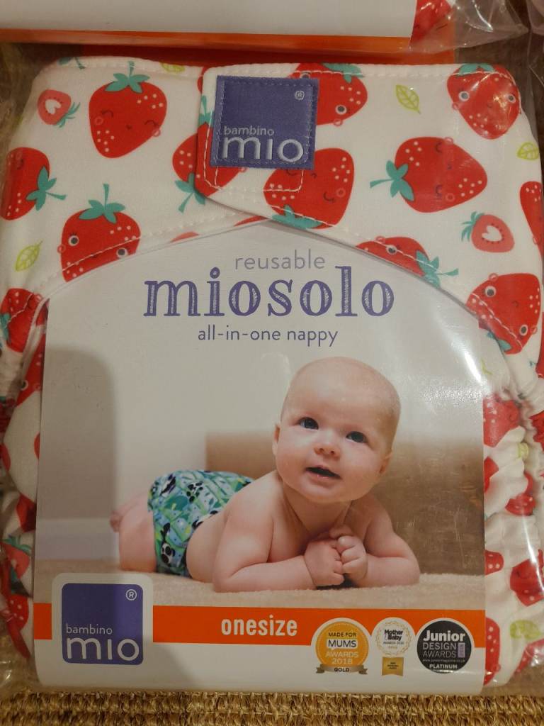 Bambino Mio Miosolo all in one reusable nappy. One size . New in packs RRP £15.49.