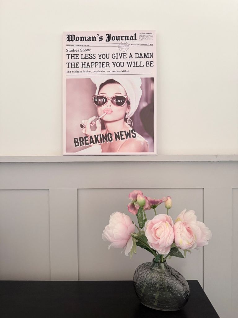 NEW Canvas 30cm x 40cm ‘The Less You Give A Damn’