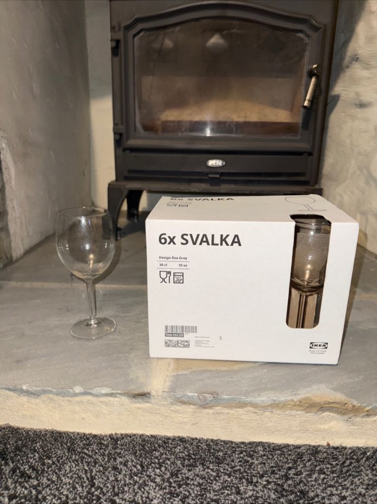 IKEA Svalka 6x Clear Wine Glasses - Brand New in Box