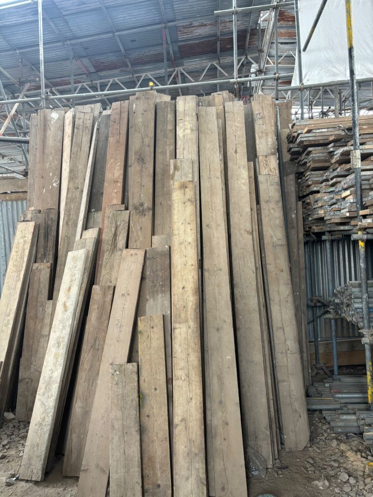 Old scaffolding boards 