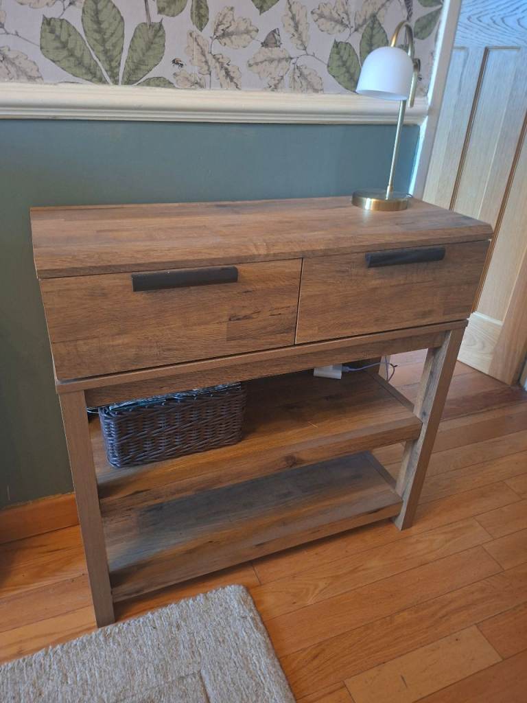 Next Wooden Console Table with 2 Drawers and Shelves