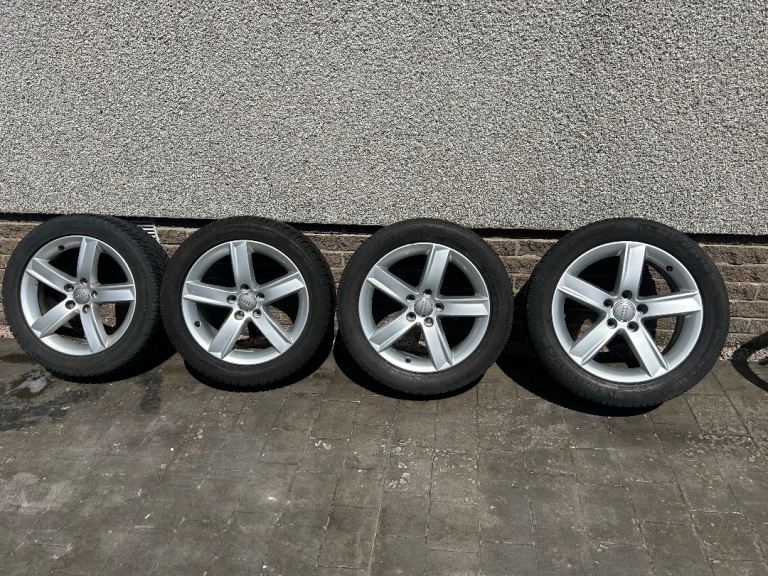 Genuine Audi Alloy wheels 17”, with tyres 