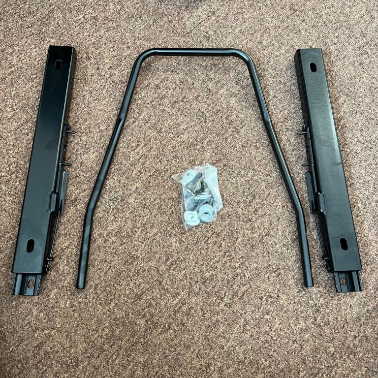 HC/665 OMP Bucket Seat Sliding Rail Kit Sliders to Move Seat Black Steel (x2)