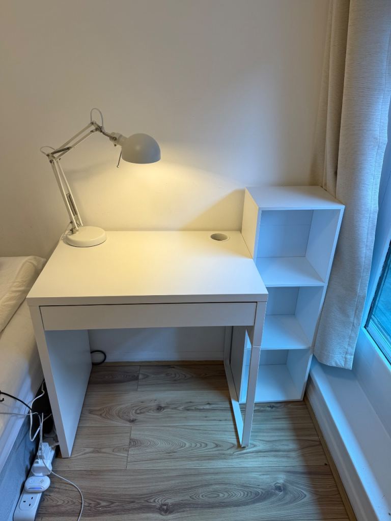 Desk Set – IKEA MICKE Desk + Bookshelf + Full-Length Mirror + Desk Lamp