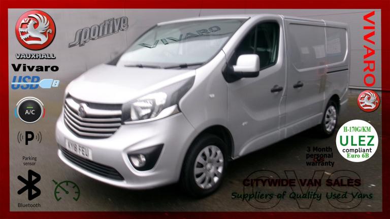 2018 Vauxhall Vivaro 2700 1.6CDTI 120PS Sportive H1 Van NO VAT PANEL VAN Diesel Manual