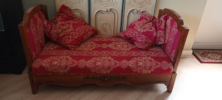 french antique red/gold Sofa Chaise Longue Day Bed Lounge