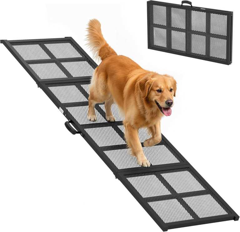 Extra long, metal dog ramp.