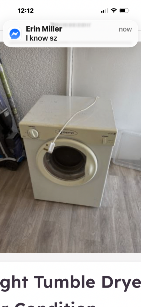 White Tumble Dryer - Fair Condition