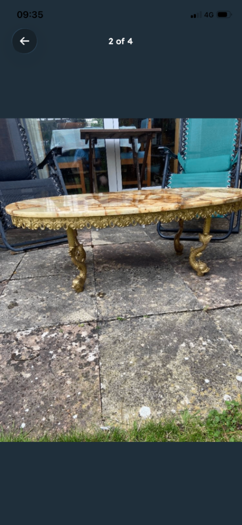 Midcentury Marble Coffee Table