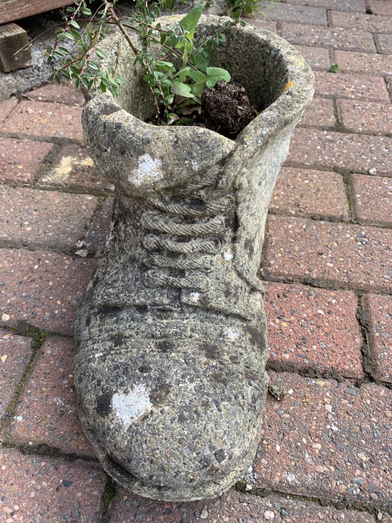 Concrete Boot Flower pot