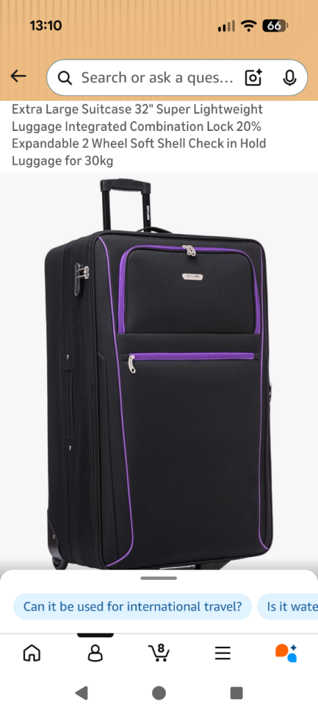 Extra large suitcase