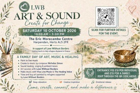ART AND SOUND EVENT FOR CHARITY SUPPORTING REFUGEES THROUGH ART